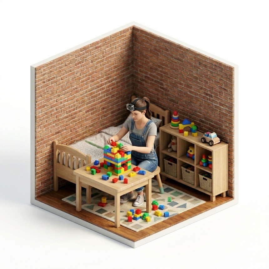 Building Block Sets room diorama