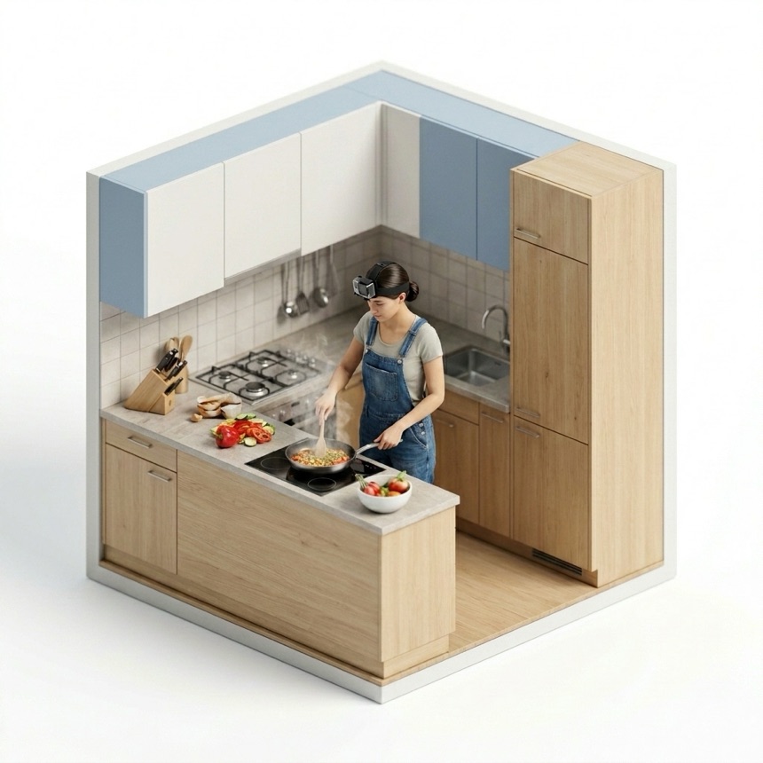Stovetop Cooking room diorama