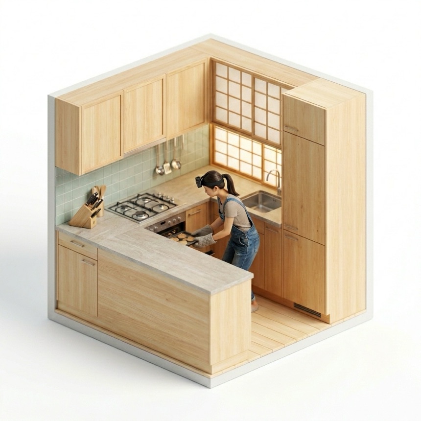 Using an Oven room diorama