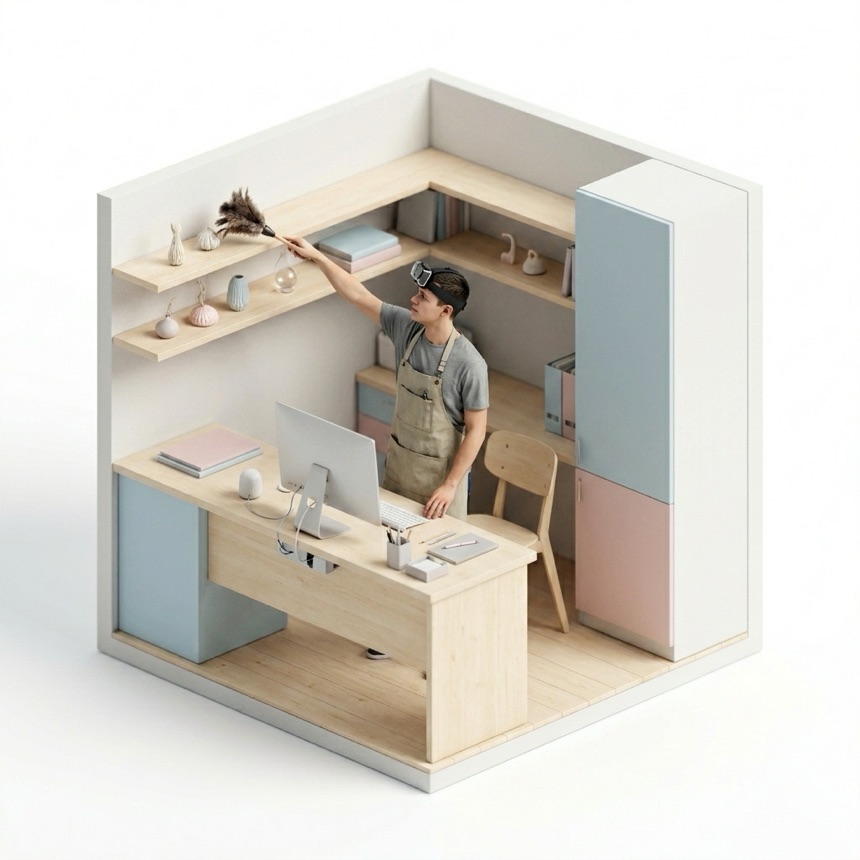 Dusting Surfaces room diorama