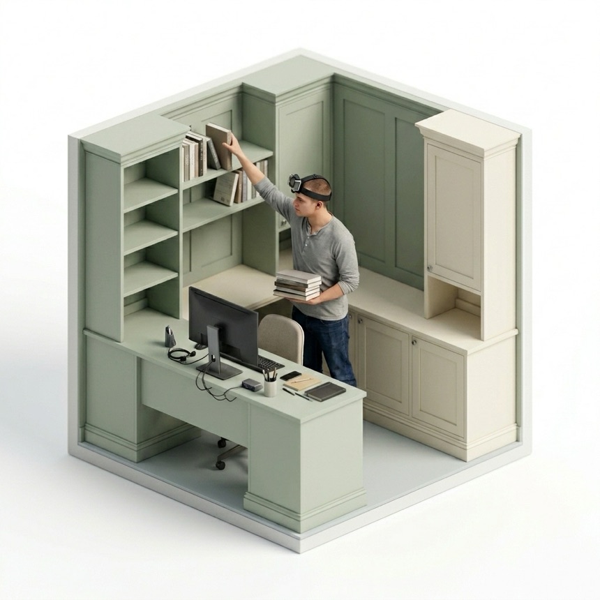 Shelving Books room diorama