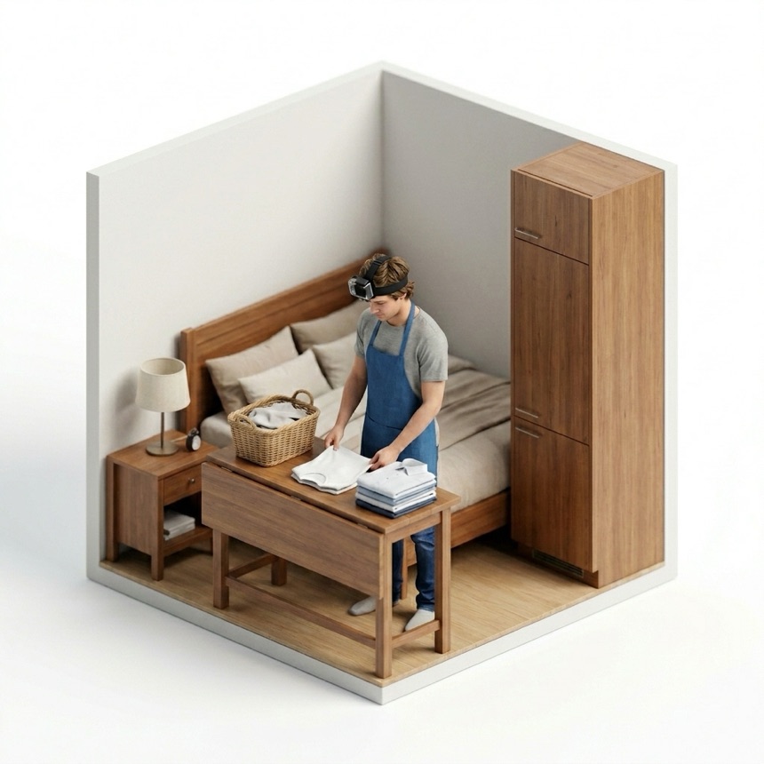 Folding T-Shirts room diorama
