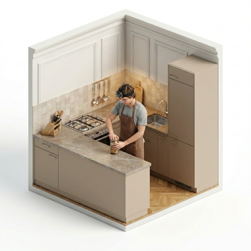 Opening Jars & Lids room diorama