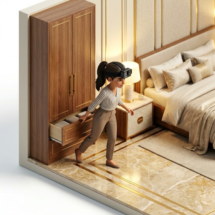 Opening Drawers & Cabinets room diorama