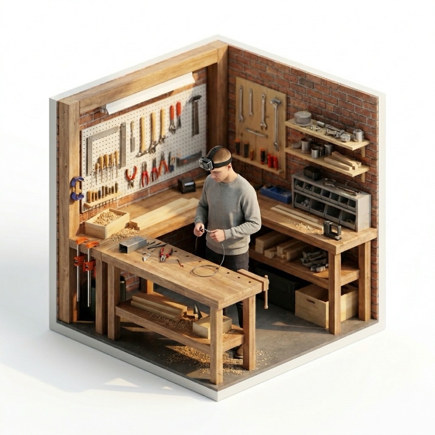 Using Pliers room diorama
