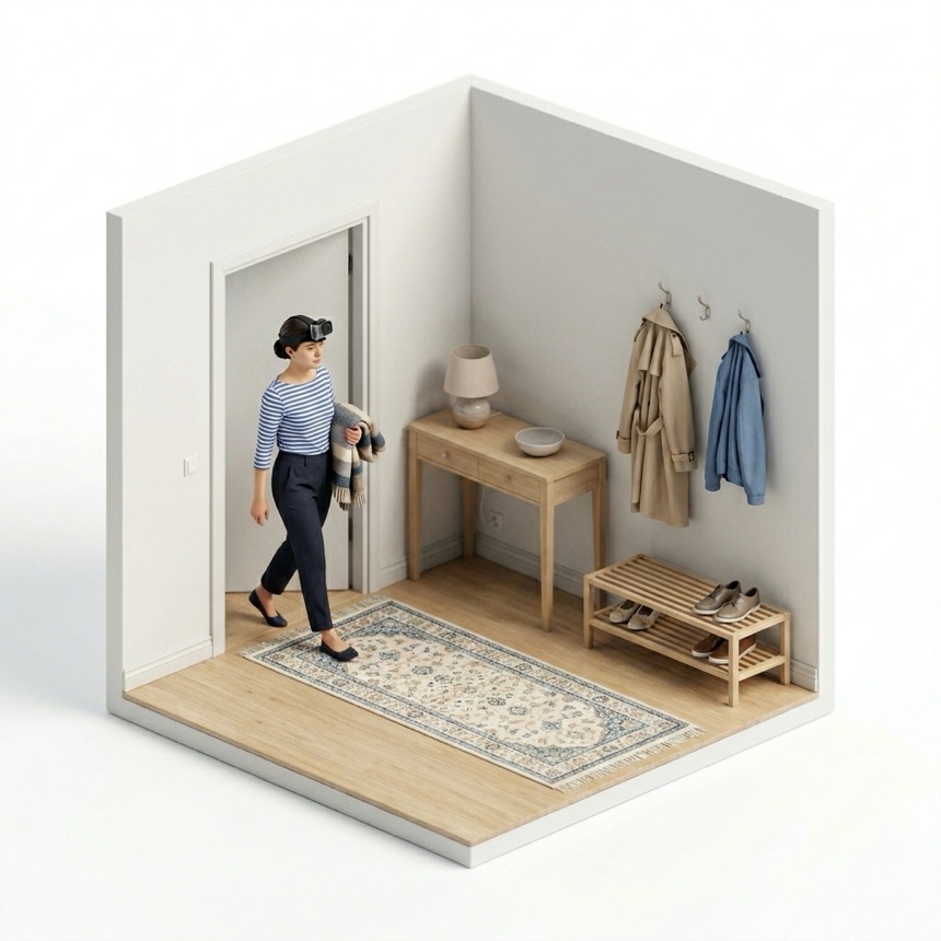 Walking Room-to-Room room diorama