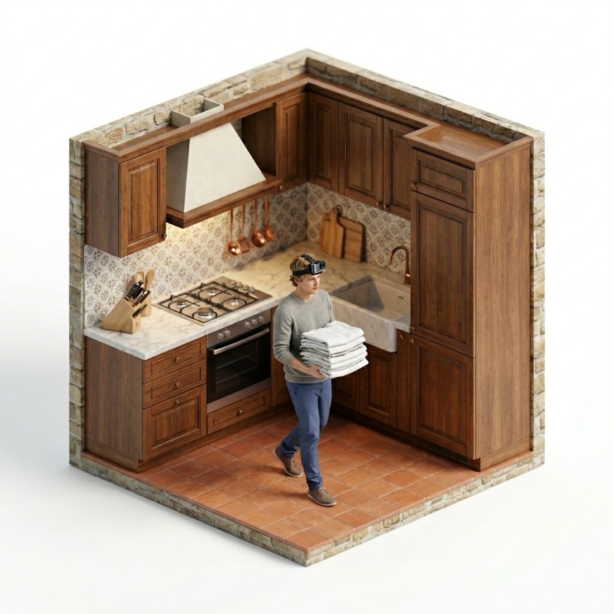 Carrying While Walking room diorama