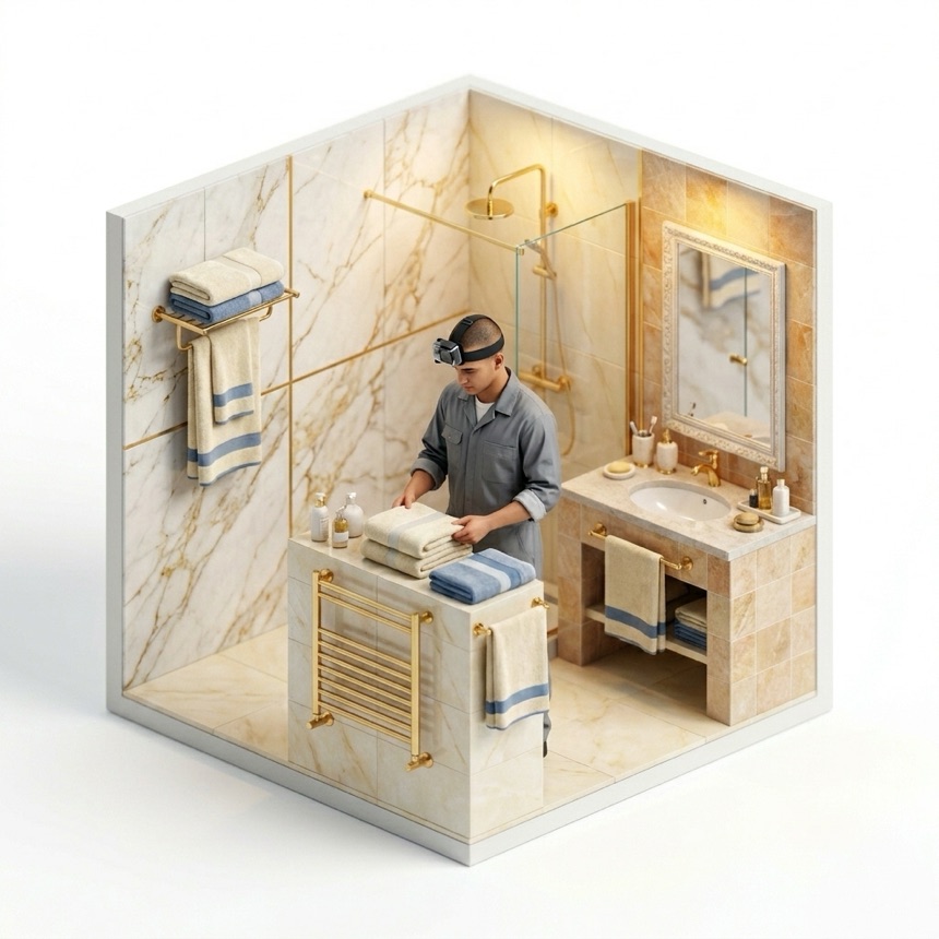Folding & Hanging Towels room diorama