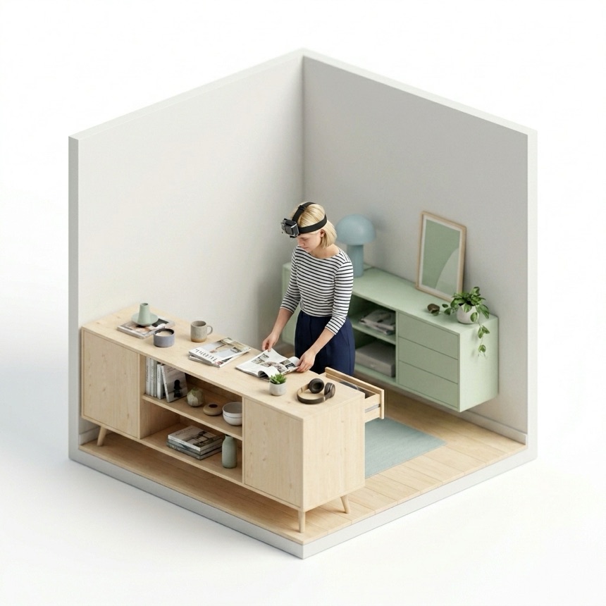 POV Tidying room diorama