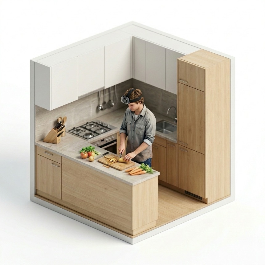 Peeling Fruit & Vegetables room diorama