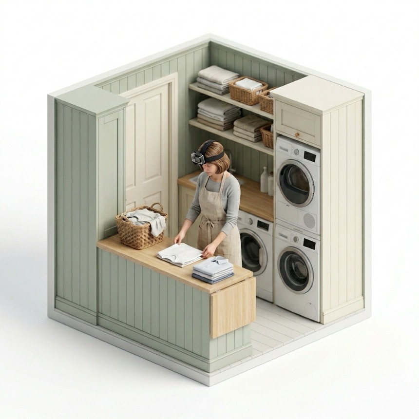 Folding T-Shirts room diorama