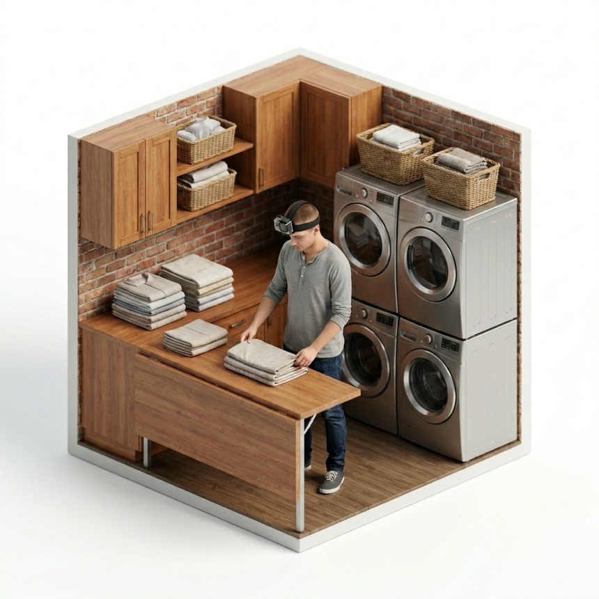 Folding Fitted Sheets room diorama