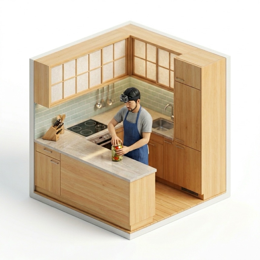 Opening Jars & Lids room diorama