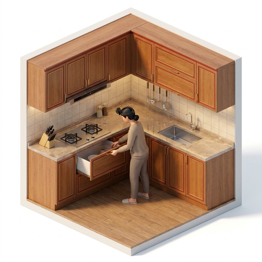 Opening Drawers & Cabinets room diorama
