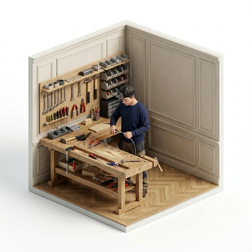 Using Pliers room diorama