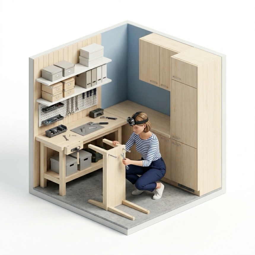Tightening Bolts room diorama