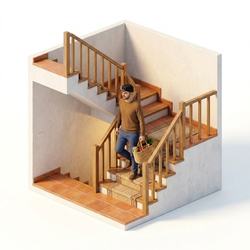 Climbing Stairs room diorama