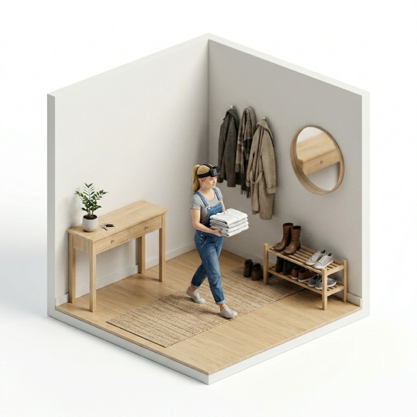 Carrying While Walking room diorama