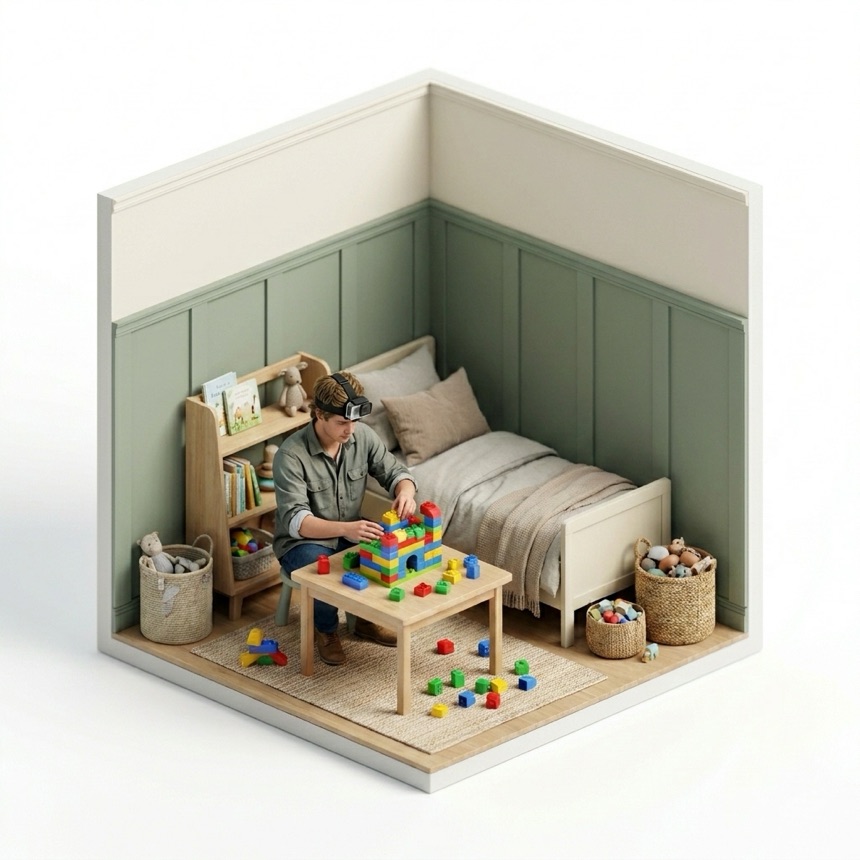 Building Block Sets room diorama