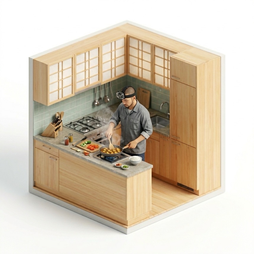 Stovetop Cooking room diorama