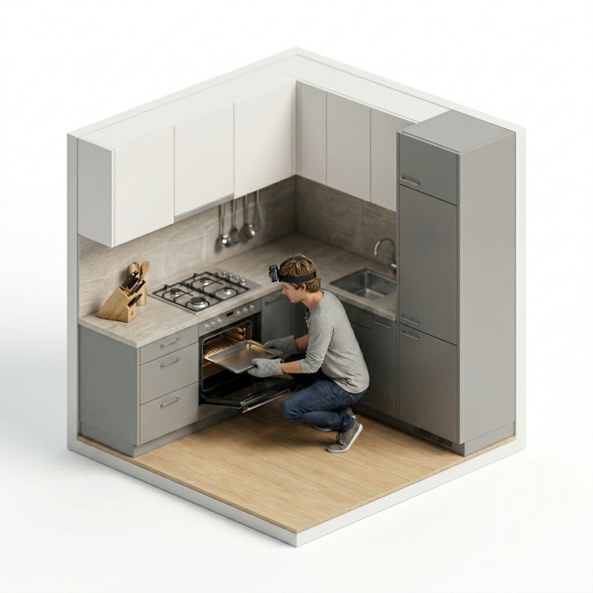 Using an Oven room diorama
