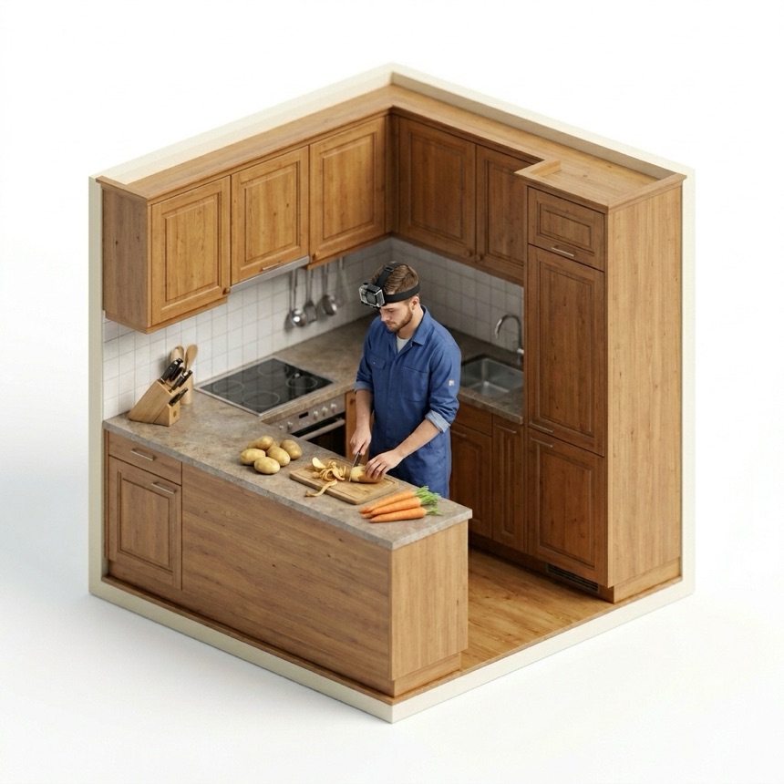 Peeling Fruit & Vegetables room diorama