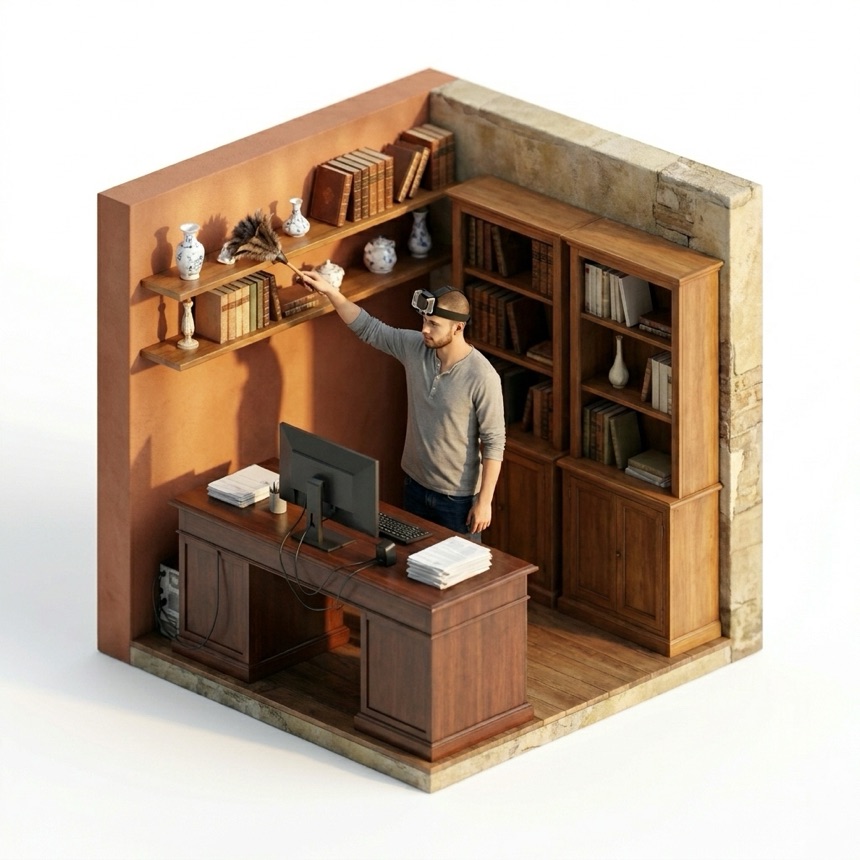 Dusting Surfaces room diorama