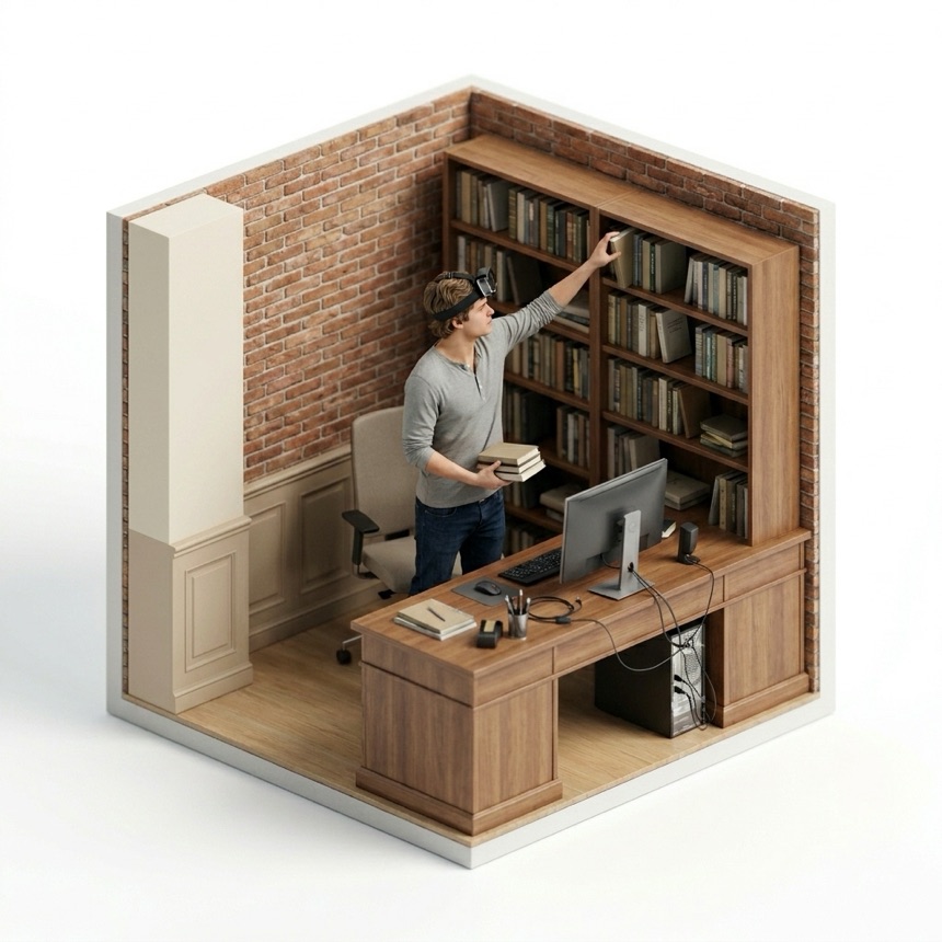 Shelving Books room diorama