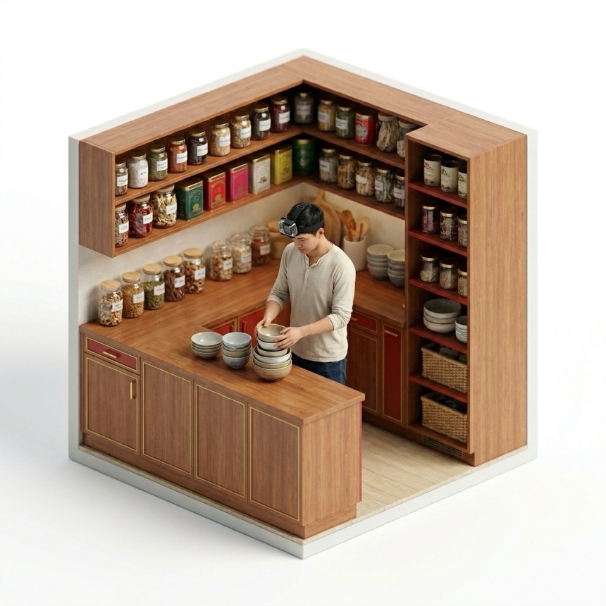 Stacking Objects room diorama