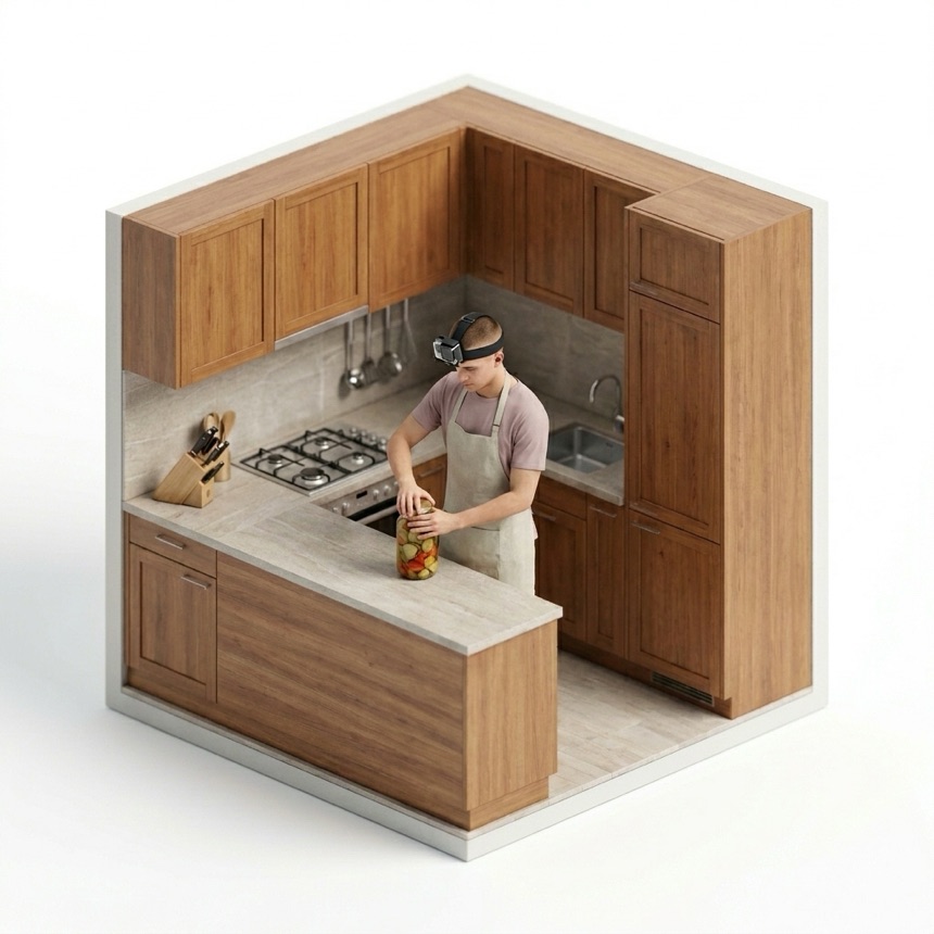 Opening Jars & Lids room diorama