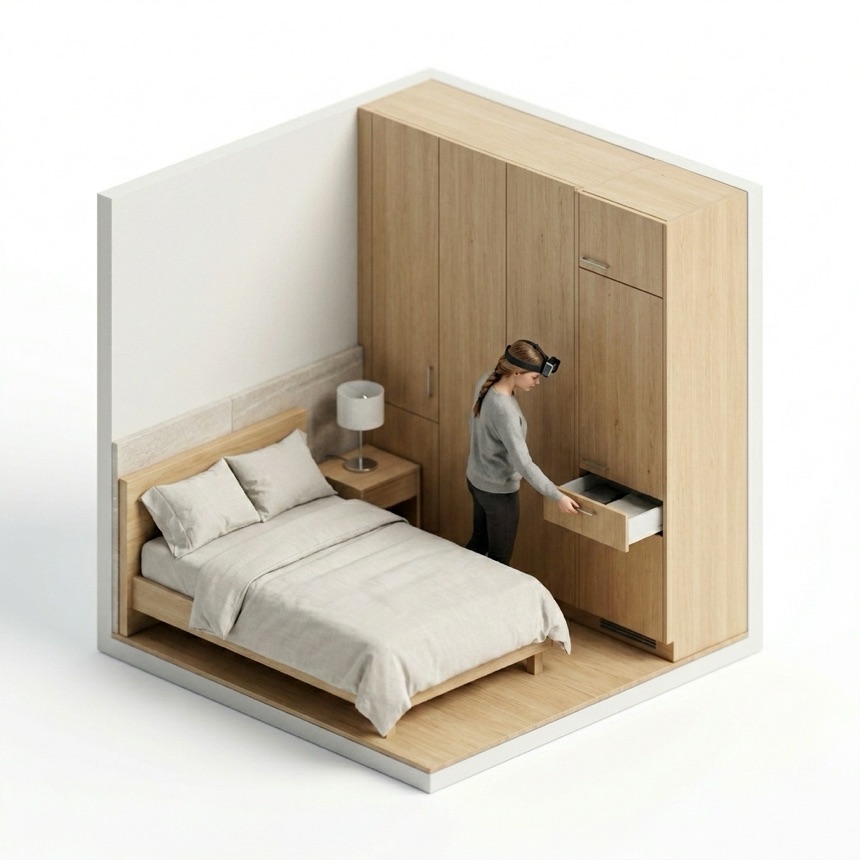 Opening Drawers & Cabinets room diorama