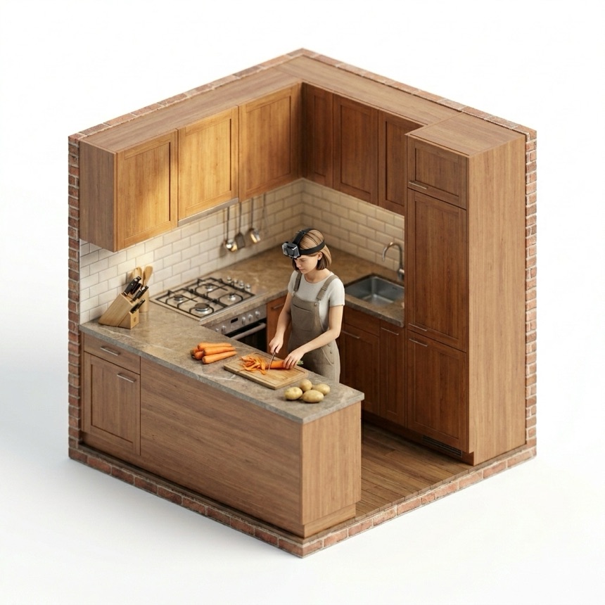 Peeling Fruit & Vegetables room diorama