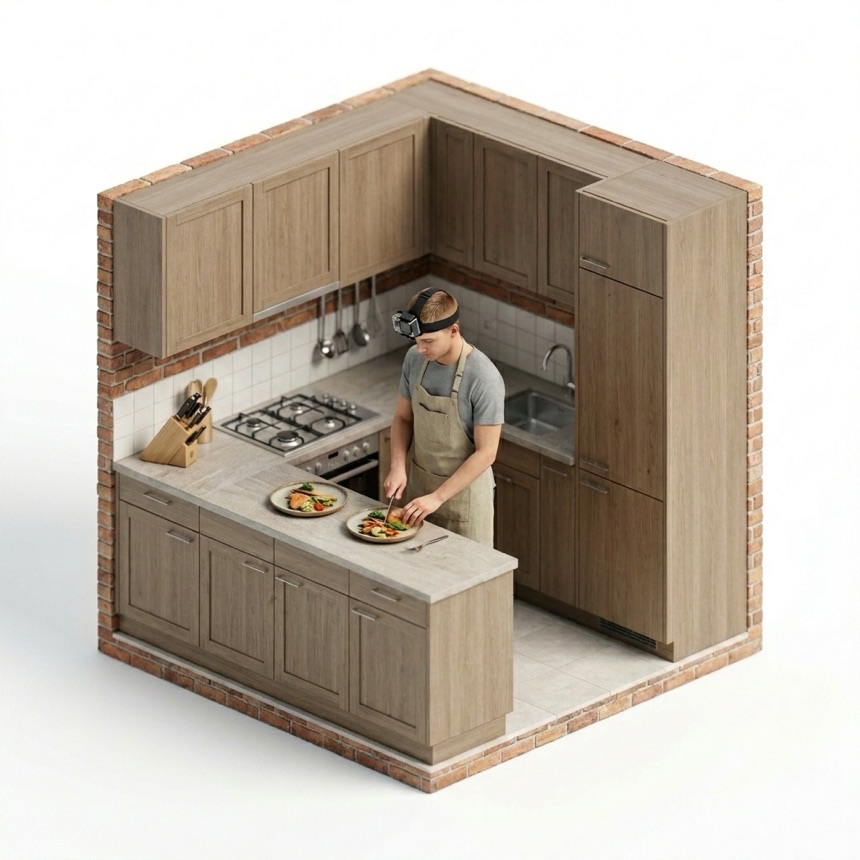 Plating & Serving Food room diorama