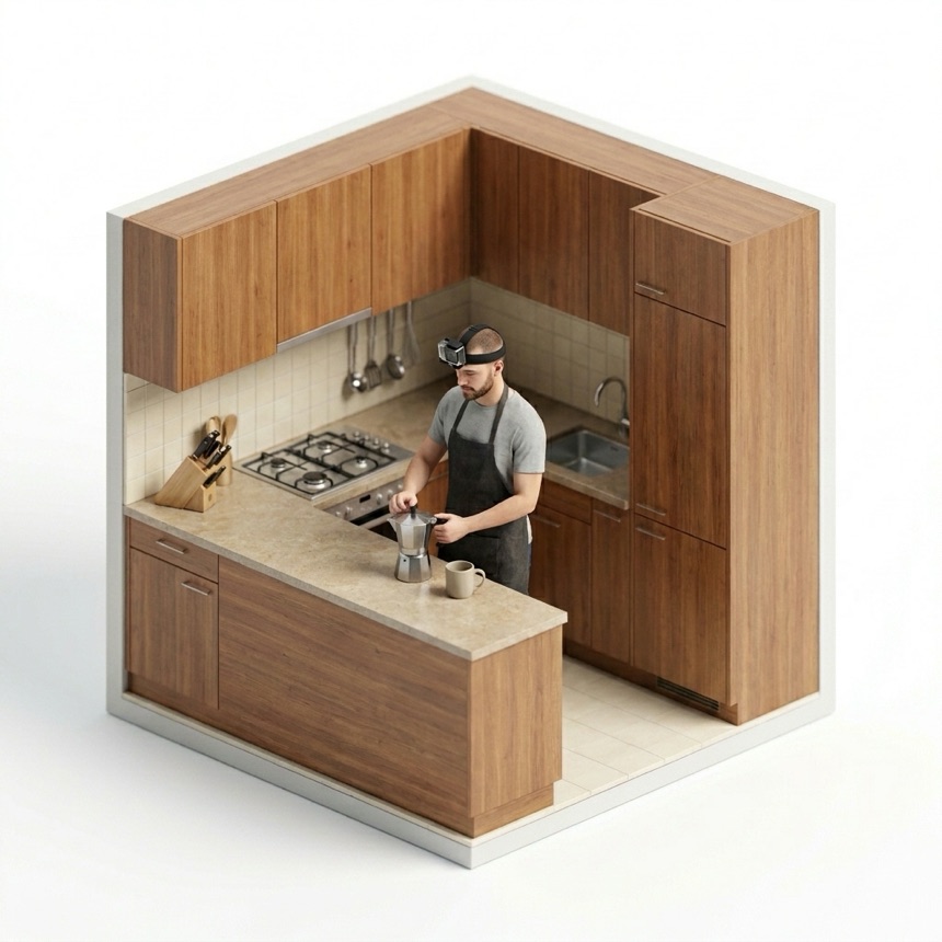 Making Coffee at Home room diorama