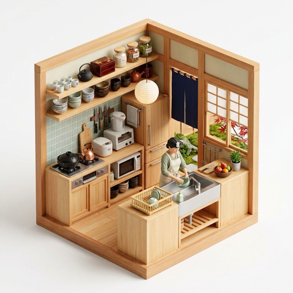 Kitchen room diorama